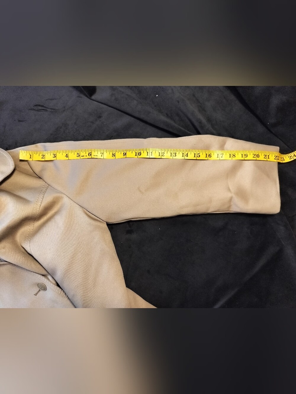 Vintage 70s London Fog Maincoats Khaki Trench Coat Impeccable Sherpa Lining 16P - Picture 4 of 13